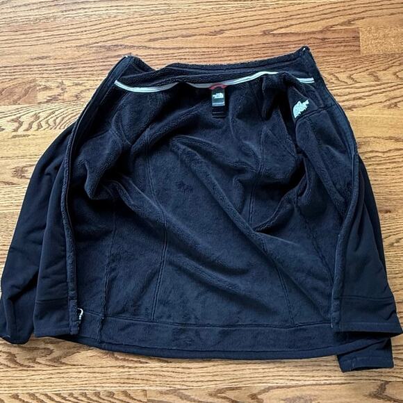 The North Face Black Fleece Lined Zip Front Long Sleeve Jacket Sz M - Picture 5 of 10